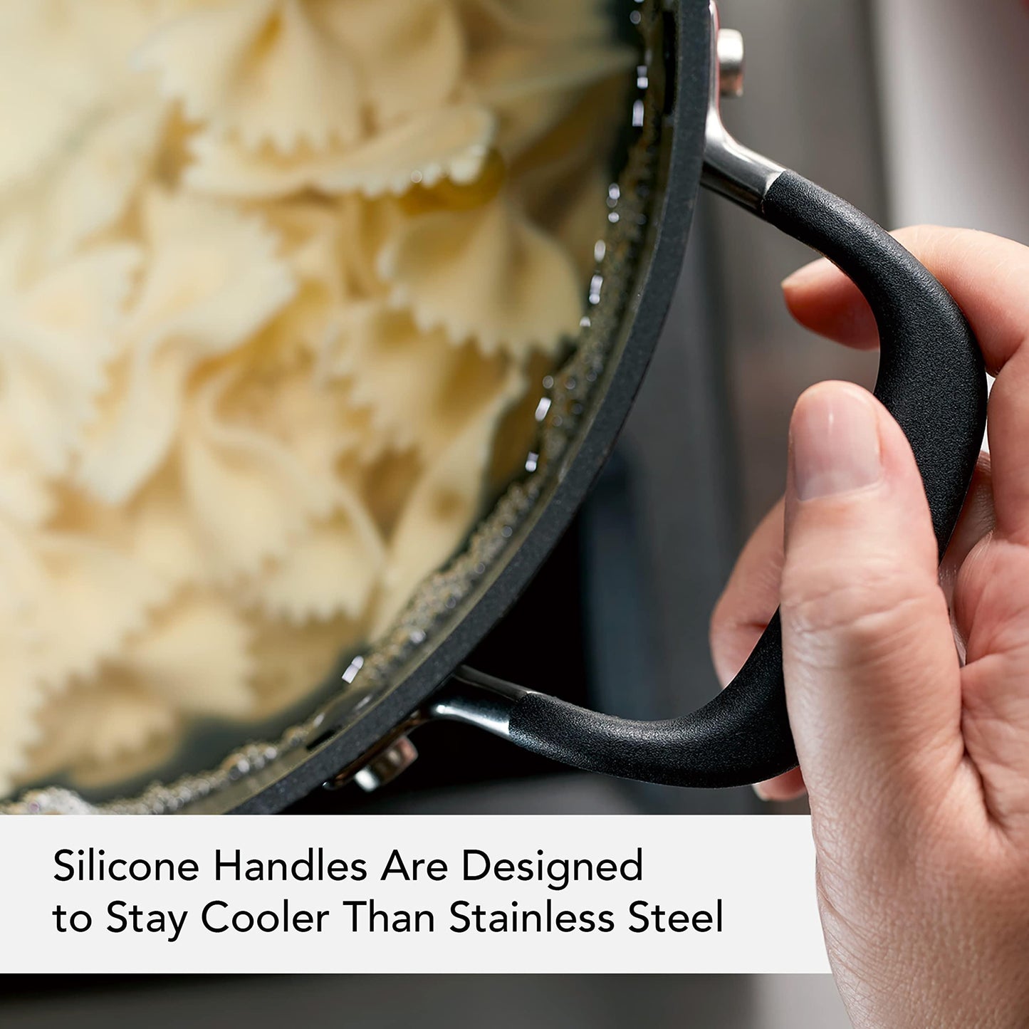 KitchenAid Hard Anodized Nonstick Stockpot with Lid, 8 Quart, Onyx Black - CookCave