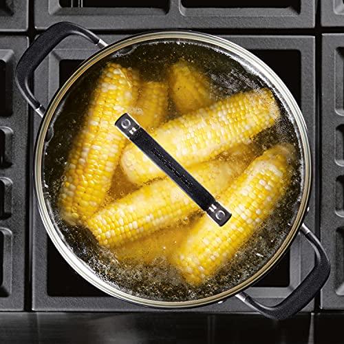 KitchenAid Stainless Steel Stockpot with Measuring Marks and Lid, 8 Quart, Brushed Stainless Steel - CookCave