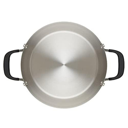 KitchenAid Stainless Steel Stockpot with Measuring Marks and Lid, 8 Quart, Brushed Stainless Steel - CookCave