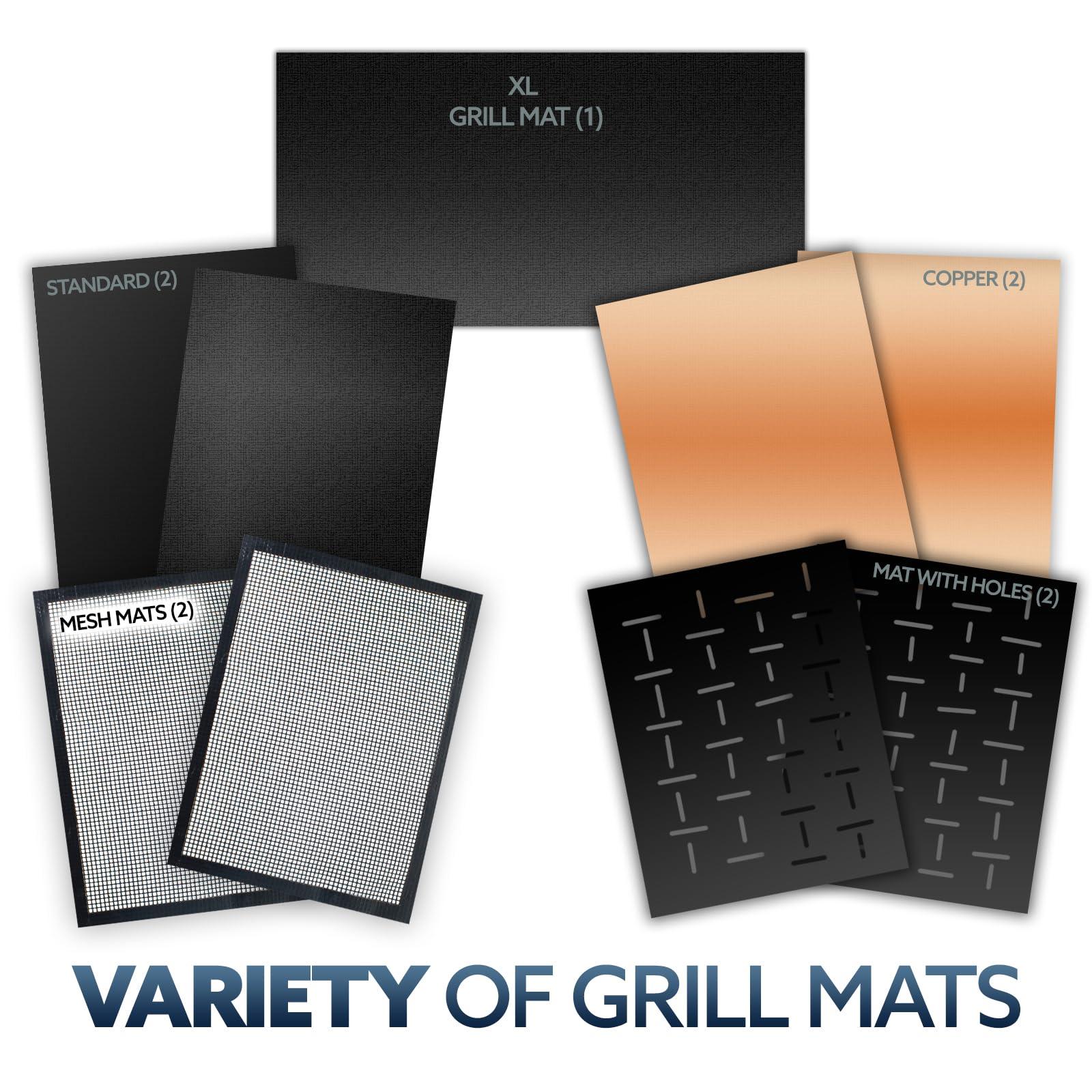 Kona Best BBQ Grill Mat - Heavy Duty 600 Degree Non-Stick Grill Mats for Outdoor Grilling | Premier BBQ Grill Accessories Nonstick Grill Matt (Set of 2) Engineered in The USA | 7-Year Warranty - CookCave