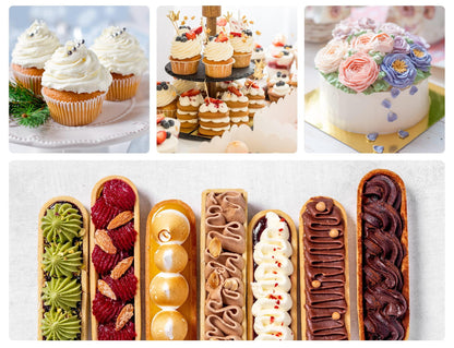 Kootek 32-Piece Piping Bags and Tips Set with 24 Icing Piping Tips, 2 Reusable Pastry Bags 12 Inch, Reusable Piping Icing Bags and Tips, Cake Decorating Kit for Frosting Cookie, Cupcake - CookCave