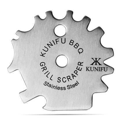 KUNIFU BBQ Grill Scraper, Stocking Stuffers, Bristle-Free for Griddle, Kitchen Gadgets Cleaner, Camping Accessories, Ideal Gifts for Christmas, for Men, Dad, Husband, Boyfriend, Fathers Day - CookCave