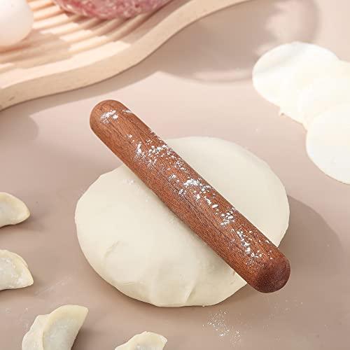 Kyraton Rolling Pin for Baking, Wood Dough French Pizza Dough Roller, Dumpling Pin for Pie Cookie (7.9-Inch) - CookCave