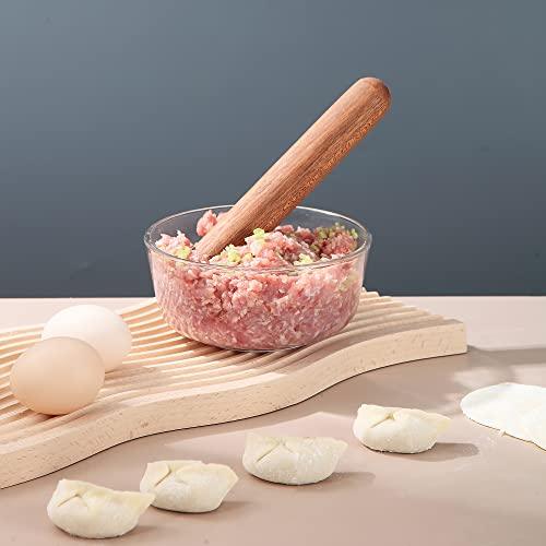 Kyraton Rolling Pin for Baking, Wood Dough French Pizza Dough Roller, Dumpling Pin for Pie Cookie (7.9-Inch) - CookCave