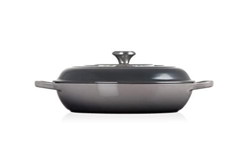 Le Creuset Enameled Cast Iron Signature Braiser, 5 qt. , Oyster - CookCave