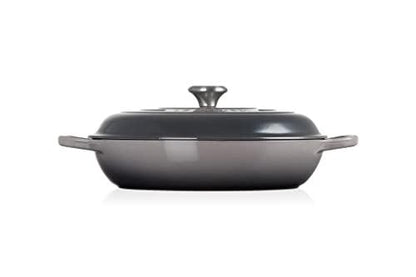 Le Creuset Enameled Cast Iron Signature Braiser, 5 qt. , Oyster - CookCave