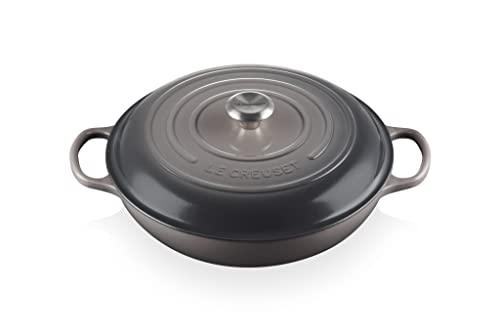 Le Creuset Enameled Cast Iron Signature Braiser, 5 qt. , Oyster - CookCave