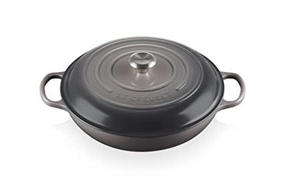 Le Creuset Enameled Cast Iron Signature Braiser, 5 qt. , Oyster - CookCave