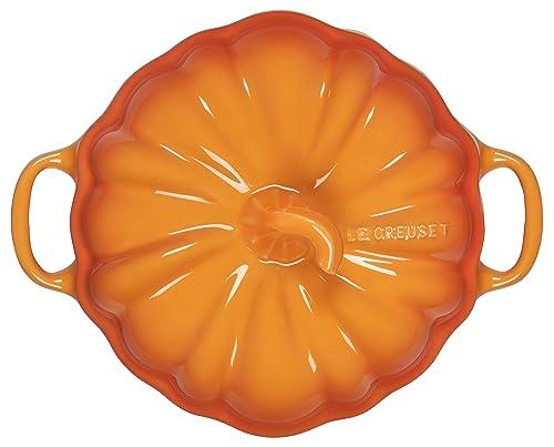 Le Creuset Stoneware Figural Pumpkin Petite Cocotte, 12 oz., Persimmon - CookCave