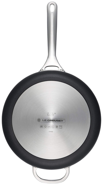 Le Creuset Toughened Nonstick PRO Saute Pan With Glass Lid, 4.25 qt. - CookCave