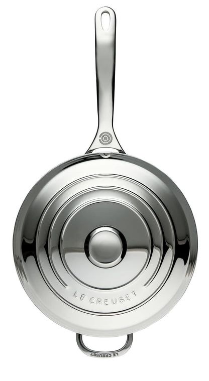 Le Creuset Tri-Ply Stainless Steel 3.5 Quart Saucier Pan - CookCave
