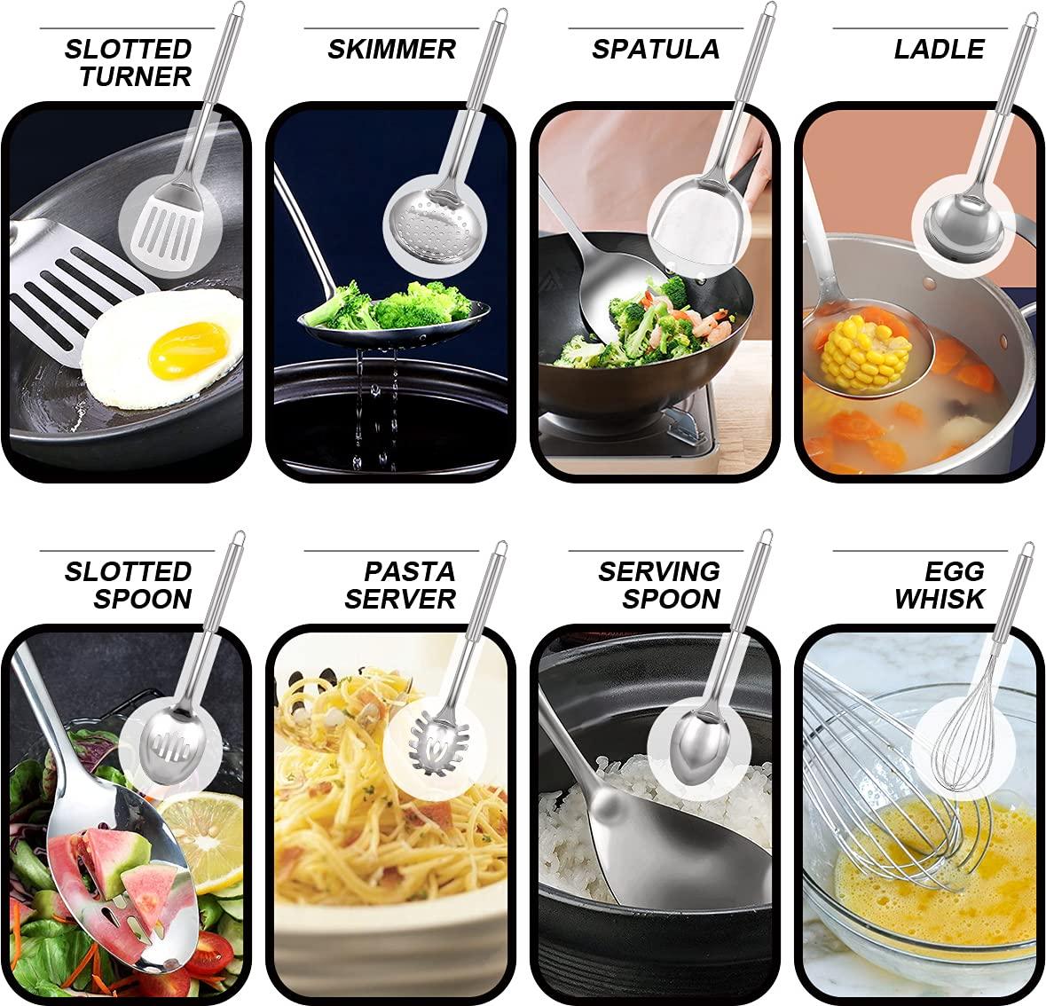 Leidawn 12.8" Carbon Steel Wok - 11Pcs Woks & Stir Fry Pans Wok Pan with Lid, No Chemical Coated Chinese Wok with 10 Cookware Accessories, Flat Bottom Wok for Electric, Induction,Gas Stoves - CookCave