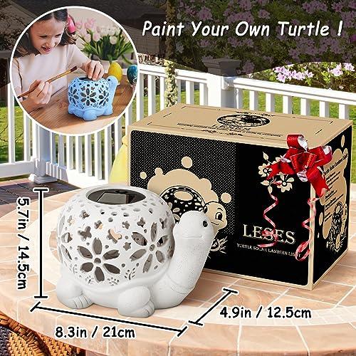 LESES Solar Lantern Lights, Turtle Outdoor Lantern with Waterproof LED Garden Light, Decorative Lanterns Table Lamp for Patio Yard Garden Decor for Outside Clearance Gifts for Birthday Grandma - CookCave