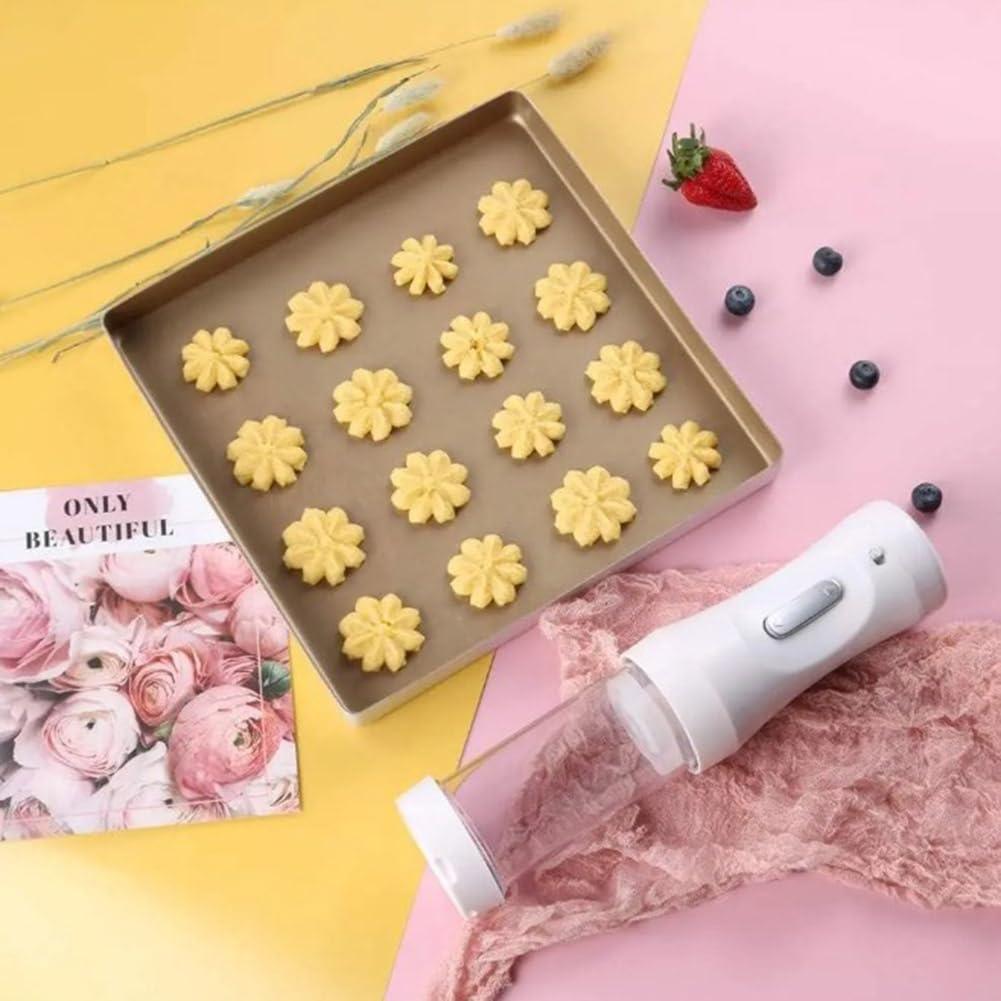 liucocotos Electric Cookie Press Gun, Cookie Press for Baking, DIY Cookie Maker with 12 Molds and 4 Decorating Nozzles for DIY Cookies Decorating (1 Set) - CookCave