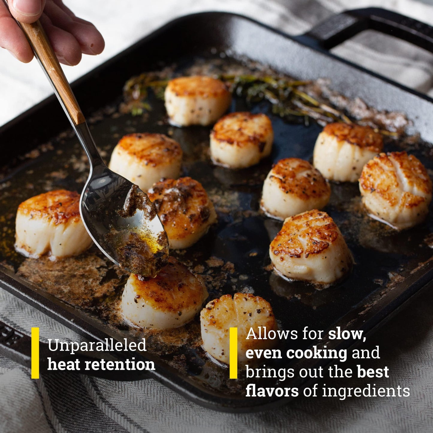 Lodge Cast Iron Chef Collection Square Grill Pan, Pre-Seasoned - 11 in - CookCave