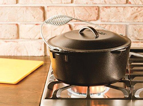 Lodge L8DO3 Cast Iron Dutch Oven, Pre-Seasoned, 5-Quart,Black - CookCave