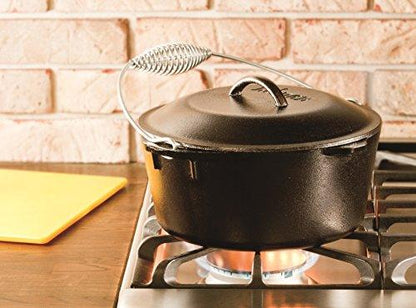 Lodge L8DO3 Cast Iron Dutch Oven, Pre-Seasoned, 5-Quart,Black - CookCave