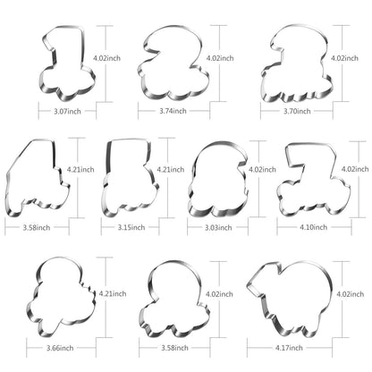 LUBTOSMN Large Number Cookie Cutter Set with Word-10 Piece-Diswasher Safe-#1#2#3#4#5#6#7#8#9#10 Fondant Cookie Cutter Shape - CookCave