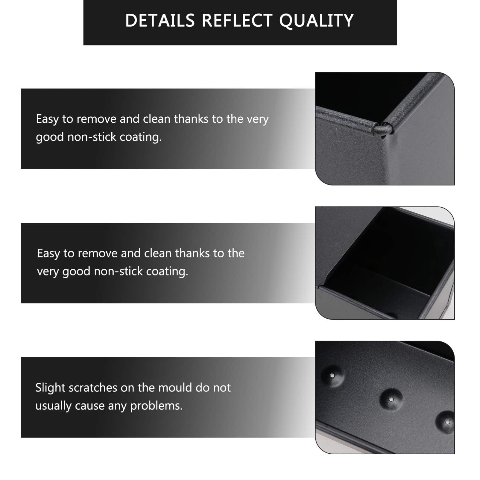 Luxshiny Pullman Baking Pan Bread Tin Loaf Pan With Lid Black Loaf Pan Non- Stick Loaf Pan Toast Bread Bakeware Bread Toast For Oven Baking 750g Pullman Baking Pan Bread Baking Tray - CookCave