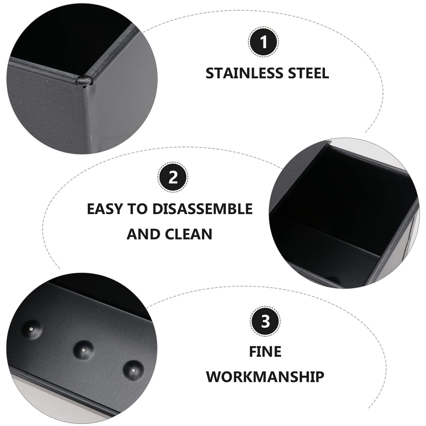 Luxshiny Pullman Baking Pan Bread Tin Loaf Pan With Lid Black Loaf Pan Non- Stick Loaf Pan Toast Bread Bakeware Bread Toast For Oven Baking 750g Pullman Baking Pan Bread Baking Tray - CookCave