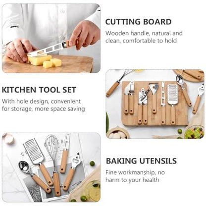 MAGICLULU 1 Set 9pcs Baking Tool Set Cookware Kitchen Gadgets Hand Tools Silicone Baking Pan Pasta Spoon Silicone - CookCave