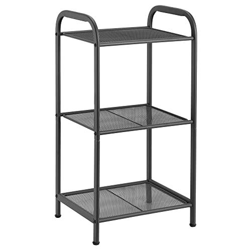 MAX Houser Storage Rack with Shelf,Industrial Style Extendable Plant Stand, Standing Shelf Units for Kitchen, Bathroom, Office,Living Room, Balcony, Kitchen (Charcoal Gray, 3 Tier) - CookCave