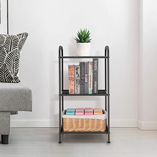 MAX Houser Storage Rack with Shelf,Industrial Style Extendable Plant Stand, Standing Shelf Units for Kitchen, Bathroom, Office,Living Room, Balcony, Kitchen (Charcoal Gray, 3 Tier) - CookCave