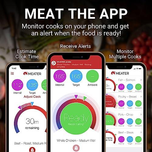 MEATER Plus: Long Range Wireless Smart Meat Thermometer with Bluetooth Booster | For BBQ, Oven, Grill, Kitchen, Smoker, Rotisserie | iOS & Android App - CookCave