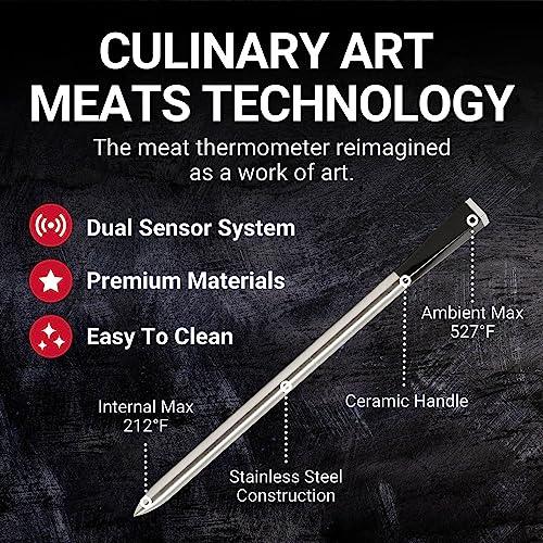 MEATER Plus: Long Range Wireless Smart Meat Thermometer with Bluetooth Booster | For BBQ, Oven, Grill, Kitchen, Smoker, Rotisserie | iOS & Android App - CookCave