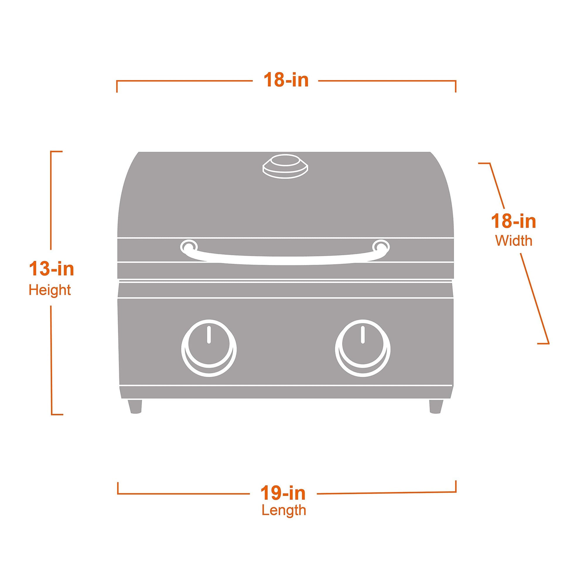 Monument Grills Tabletop Propane Gas Grill for Outdoor Portable Camping Cooking with Travel Locks, Stainless Steel High Lid, and Built in Thermometer - CookCave