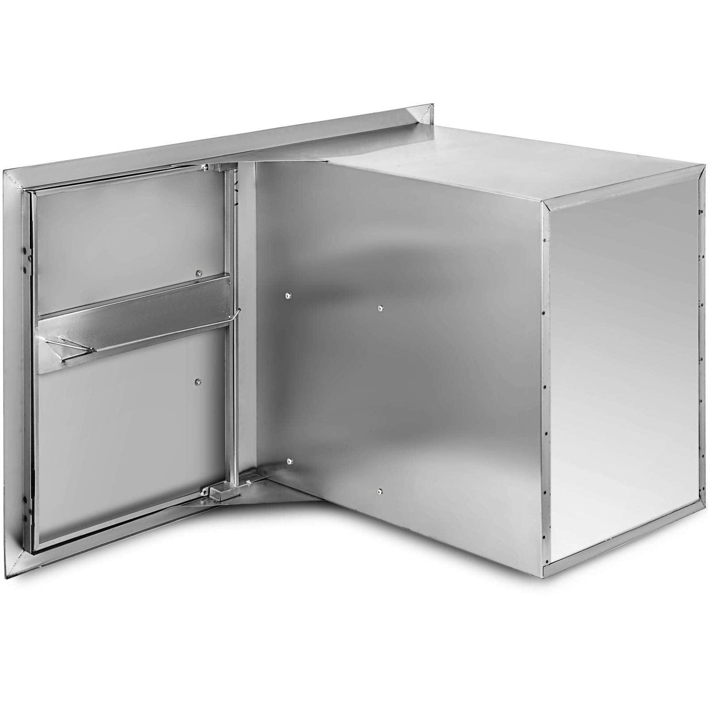 Mophorn Outdoor Kitchen Door Drawer Combo 32.5" W x 21.6" H x 20.5''D, Access Door/Double Drawers with Paper Towel Rack, BBQ Island Drawers with Stainless Steel Handles for Outdoor Kitchen - CookCave