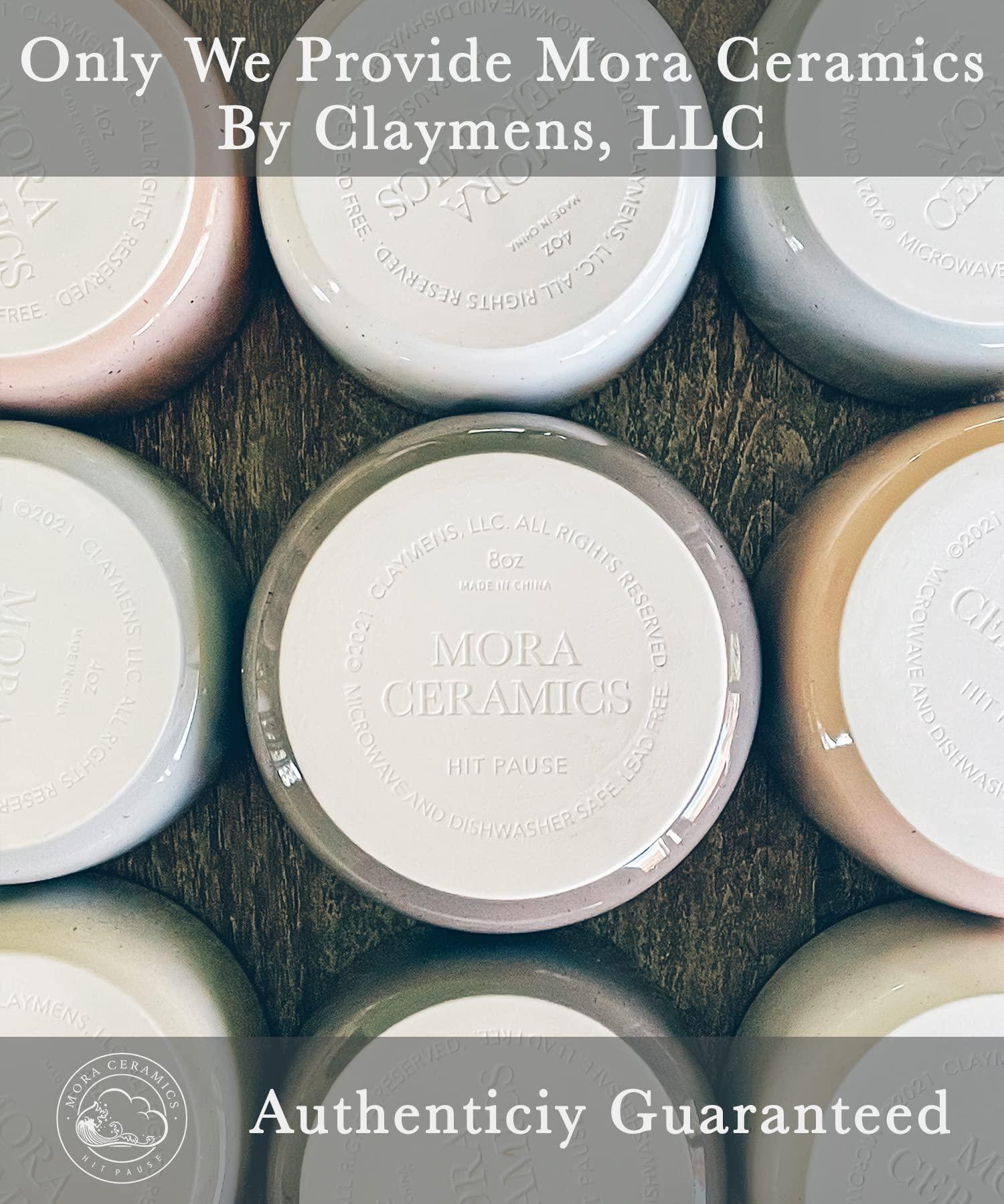 Mora Ceramic Ramekins - 8oz, Set of 6 - Small Oven Safe Baking Dishes/Cups - For Personal Pudding, Creme Brulee, Souffle, Serving Dip, Custard, Ice Cream - Single Mini Bowls - Assorted Neutrals - CookCave