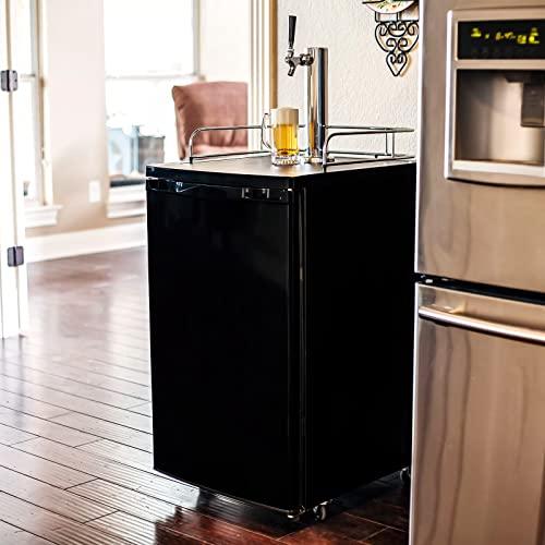 MRbrew Single Tap Draft Beer Tower, Support Countertop and Kegerator Installation, Stainless Core Beer Faucet Stainless Steel 3'' Flange Brewing Tower Dispenser Kit with Self-Closing Faucet Spring - CookCave