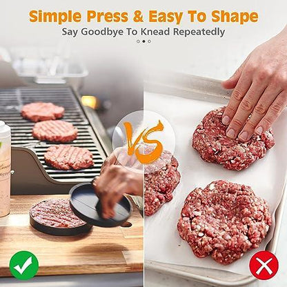 Naitesen Hamburger Press Patty Maker Burger Patty Maker Non-Stick Burger Smasher Cooking Gadgets for Kitchen Baking - CookCave