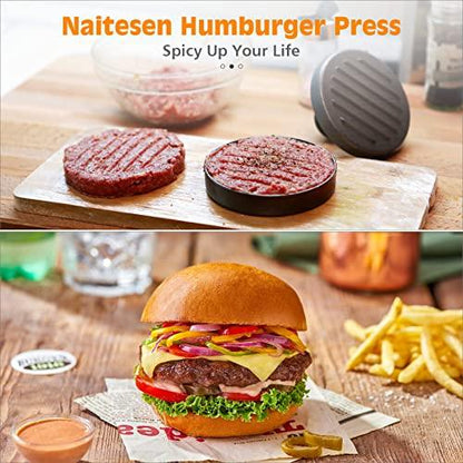 Naitesen Hamburger Press Patty Maker Burger Patty Maker Non-Stick Burger Smasher Cooking Gadgets for Kitchen Baking - CookCave