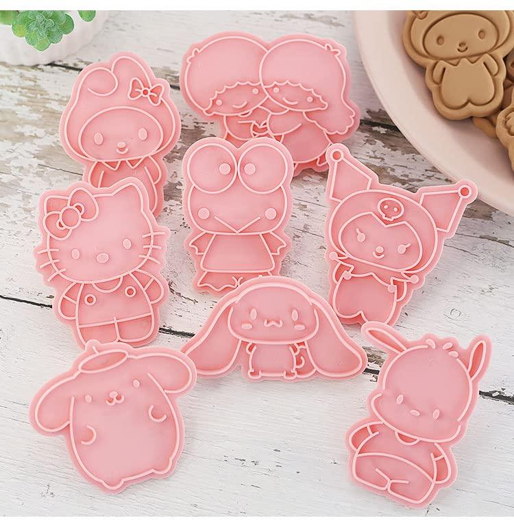 New Cartoon Cookie Cutter Set -8 Piece - Stamped Embossed Molds for Cake Kids Birthday Party（A Size） - CookCave