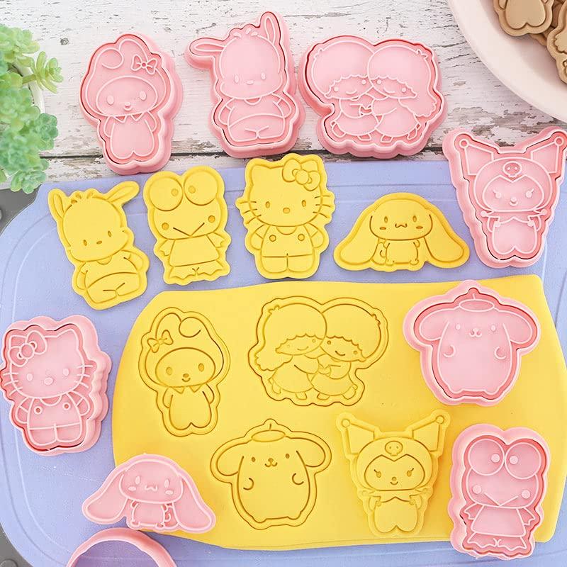 New Cartoon Cookie Cutter Set -8 Piece - Stamped Embossed Molds for Cake Kids Birthday Party（A Size） - CookCave