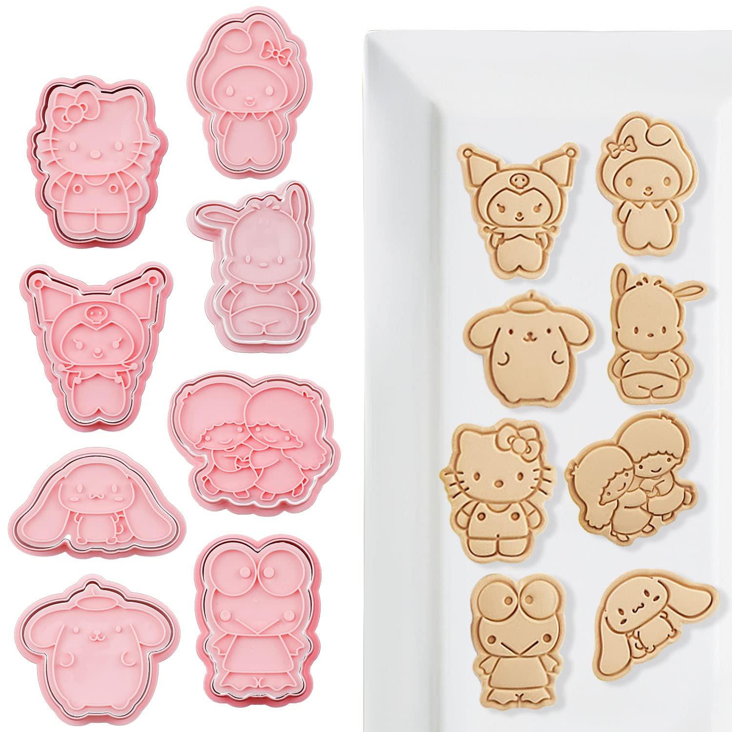 New Cartoon Cookie Cutter Set -8 Piece - Stamped Embossed Molds for Cake Kids Birthday Party（A Size） - CookCave