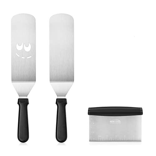 New Star Foodservice 1029161 Commercial-Grade 3-Piece Stainless Steel BBQ Spatula Set - CookCave