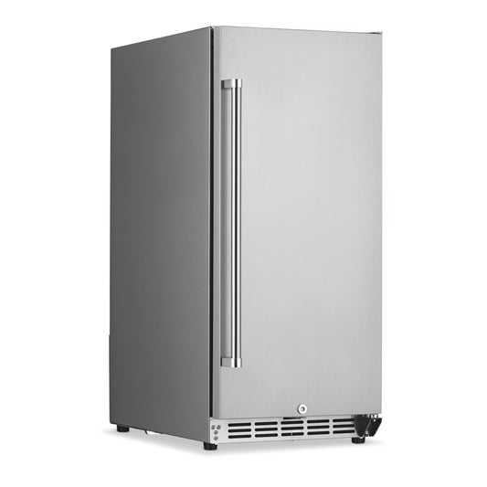 NewAir 15" Commerical Beverage Refrigerator | Weatherproof Stainless Steel Fridge | Built-In or Freestanding Outdoor Patio Fridge For Beer, Wine, Food NCR032SS00 - CookCave