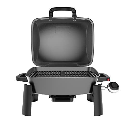Nexgrill 1-Burner Portable Propane Gas Grill, 10,000BTUs, Perfect for Camping, Outdoor Cooking, Outdoor Kitchen, Patio, Garden, Premium Build and Style, Dark Grey & Black - CookCave
