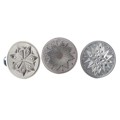 Nordic Ware Starry Night Cast Cookie Stamps, 3-inch rounds, Silver - CookCave