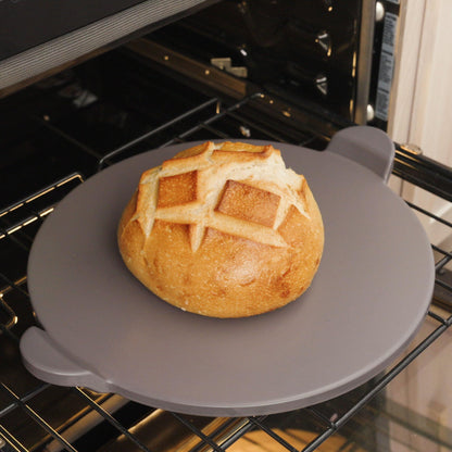 Old Stone Pizza Kitchen Glazed Round Pizza Stone with Handles for Oven and Grill, 13 inch - CookCave