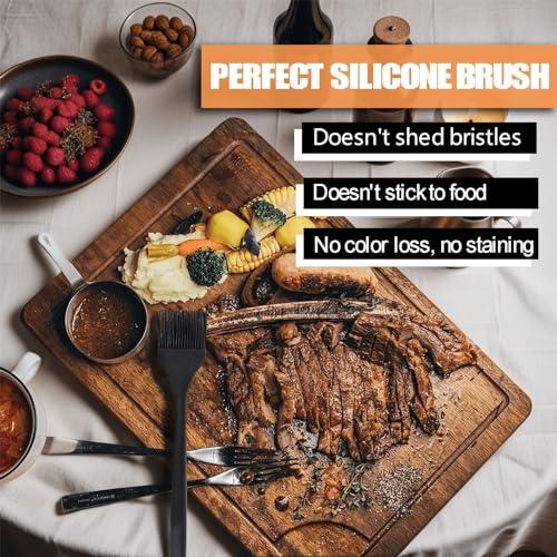 Ortarco Silicone Basting Pastry Brush for Baking Cooking Bbq Grill Spread Oil Butter Sauce 2 Pack - CookCave