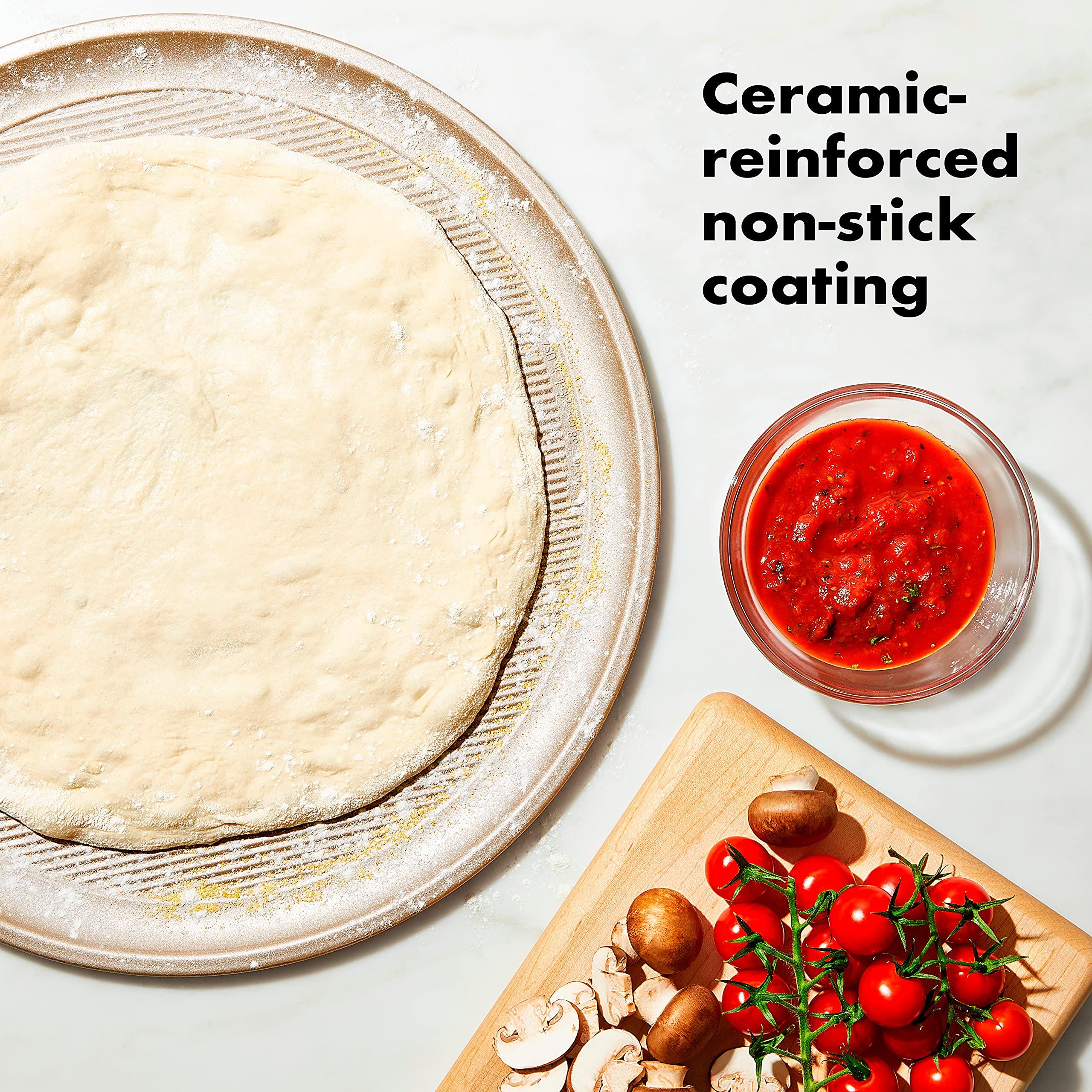 Good Grips Non-Stick Pro Pizza Pan with Perforated Design and Handles - Thumbnail 5