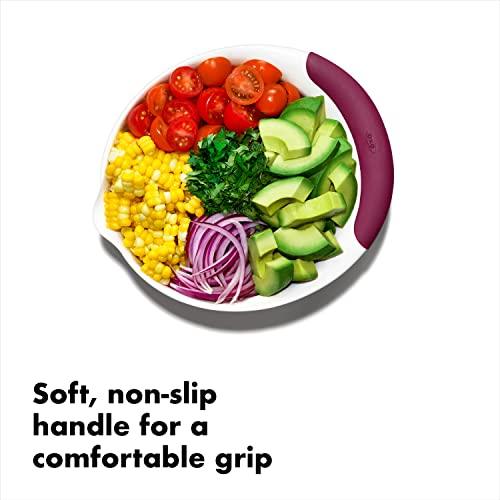 OXO Plastic Good Grips 3-Piece Mixing Bowl Set with Red/Green/Blue Handles - CookCave