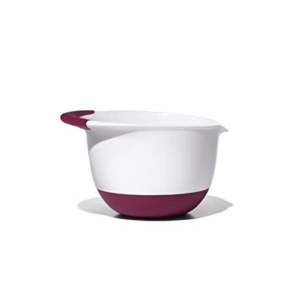 OXO Plastic Good Grips 3-Piece Mixing Bowl Set with Red/Green/Blue Handles - CookCave