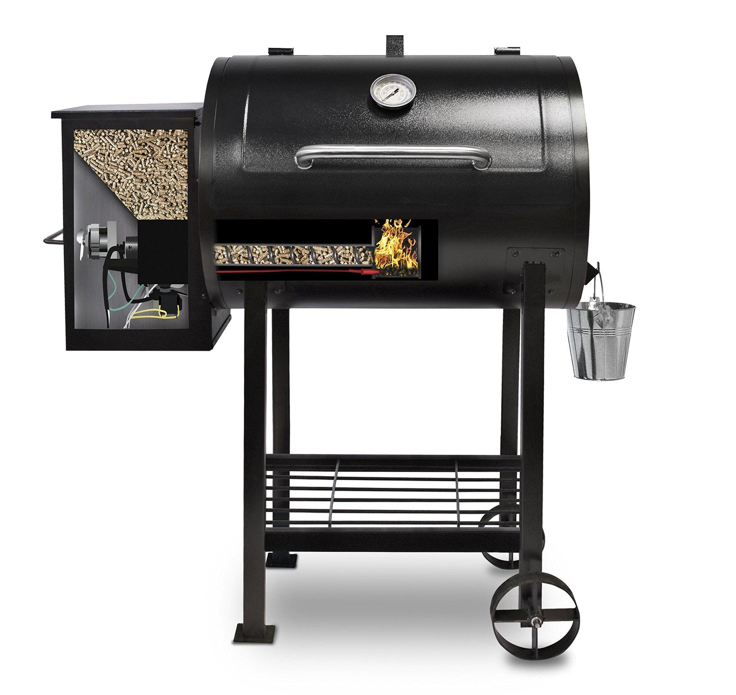 Pit Boss 71700FB Pellet Grill, 700 Square Inches, Black - CookCave