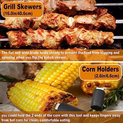 POLIGO 26PC Exclusive BBQ Grill Accessories in Aluminum Case for Birthday Christmas Grilling Gifts - Premium Grill Utensils Set with Barbecue Claws, Meat Injector, Thermometer for Smoker, Camping - CookCave