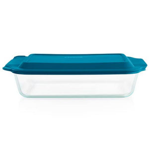 Pyrex Deep 9x13-Inch Glass Baking Dish with Lid, Deep Casserole Dish, Glass Food Container, Oven, Freezer and Microwave Safe, Clear Container - CookCave